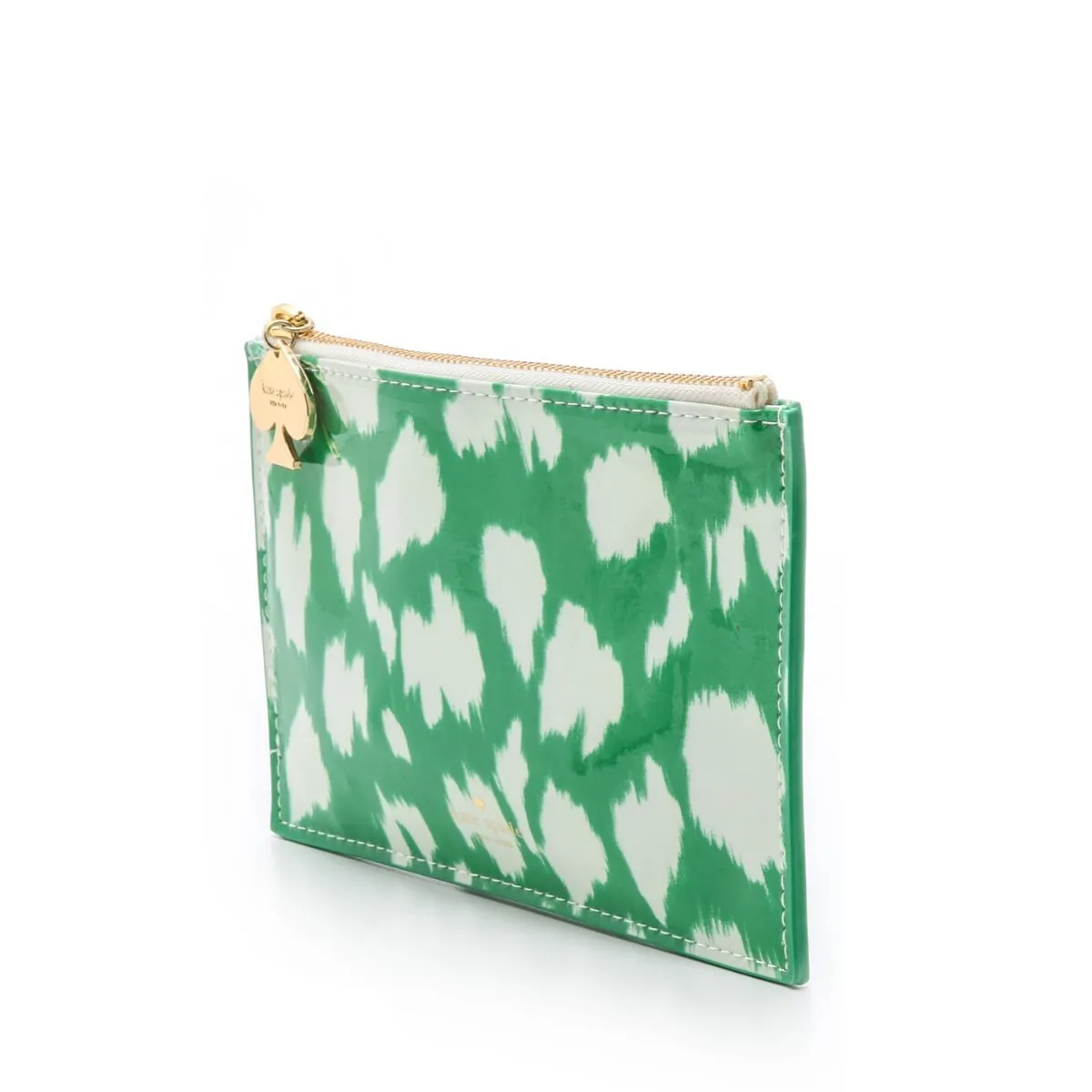Painterly Cheetah Ikat Green Pouch