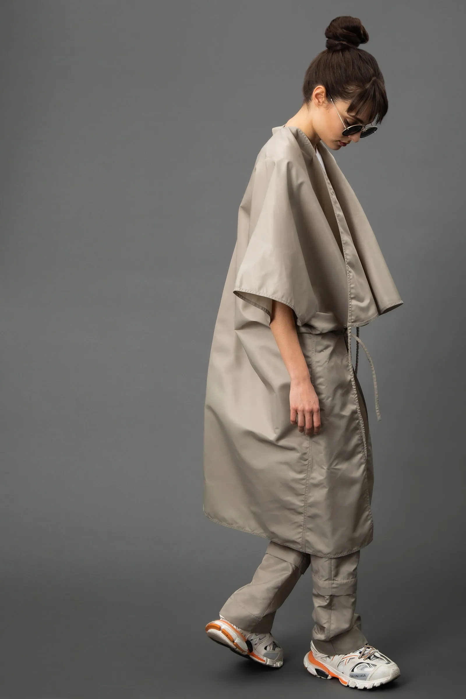 Parsa Sand Nylon Modern Duster