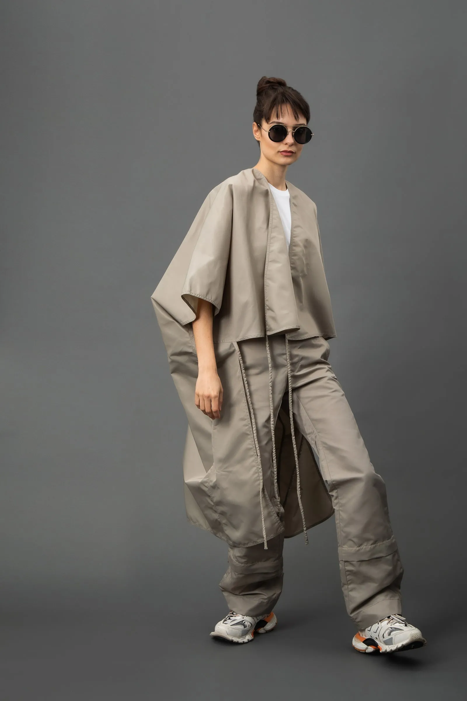 Parsa Sand Nylon Modern Duster