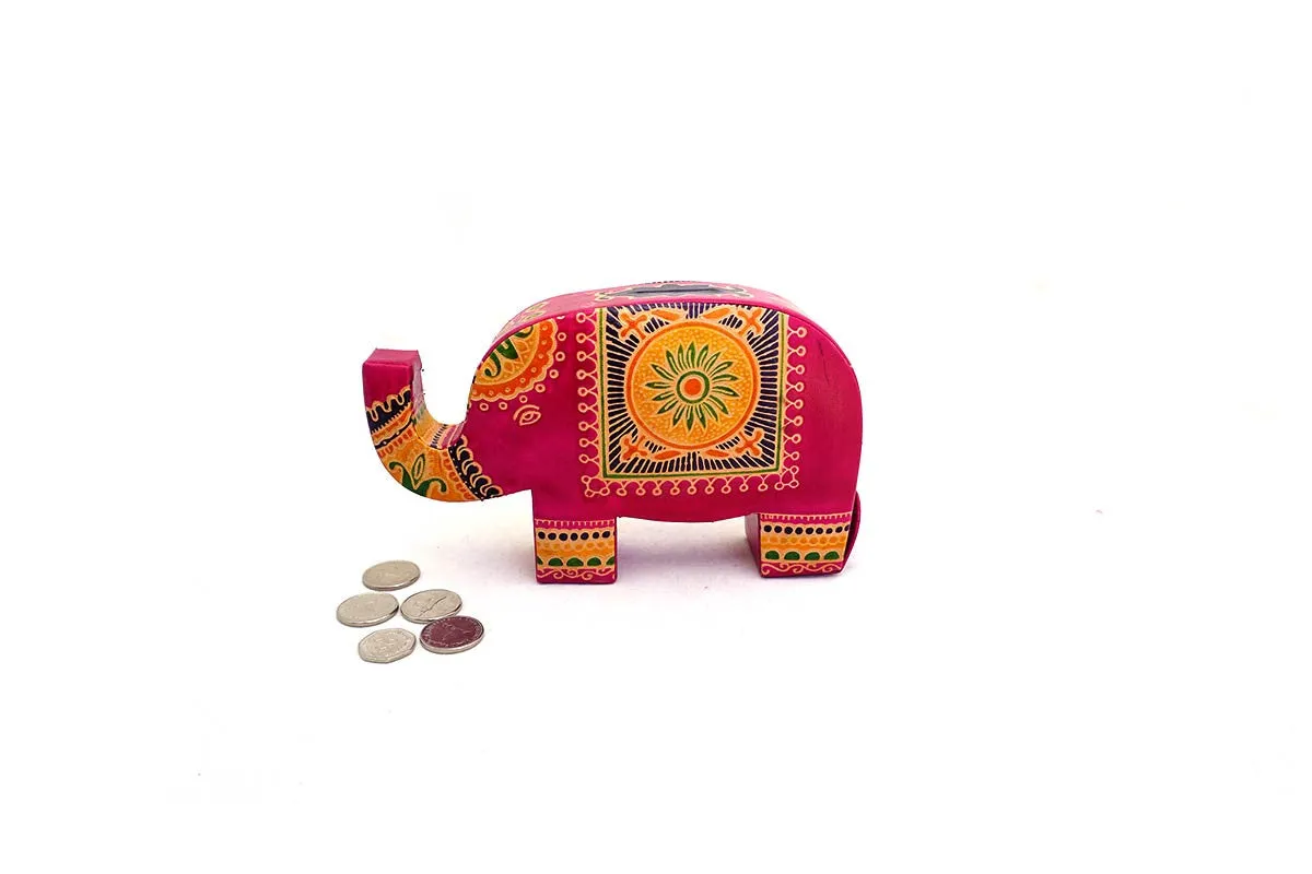 Pink Baby Elephant Money Box