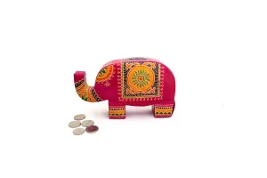 Pink Baby Elephant Money Box