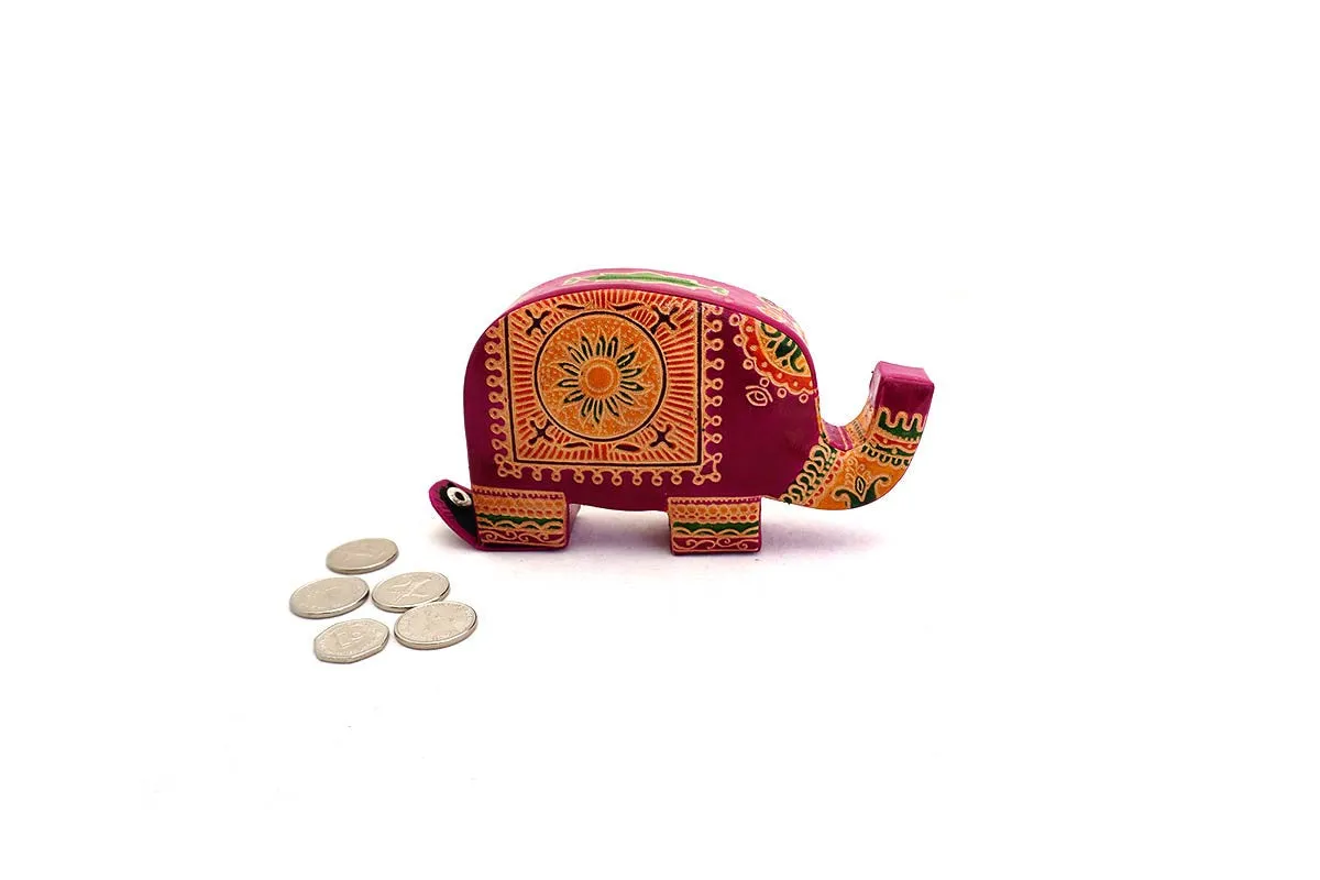Pink Baby Elephant Money Box
