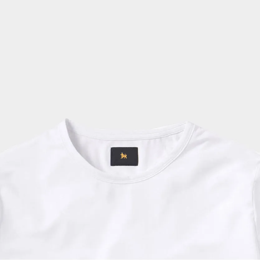 Premium Ribbed Neck Cotton Blend Fitted Blanks /  1 Color