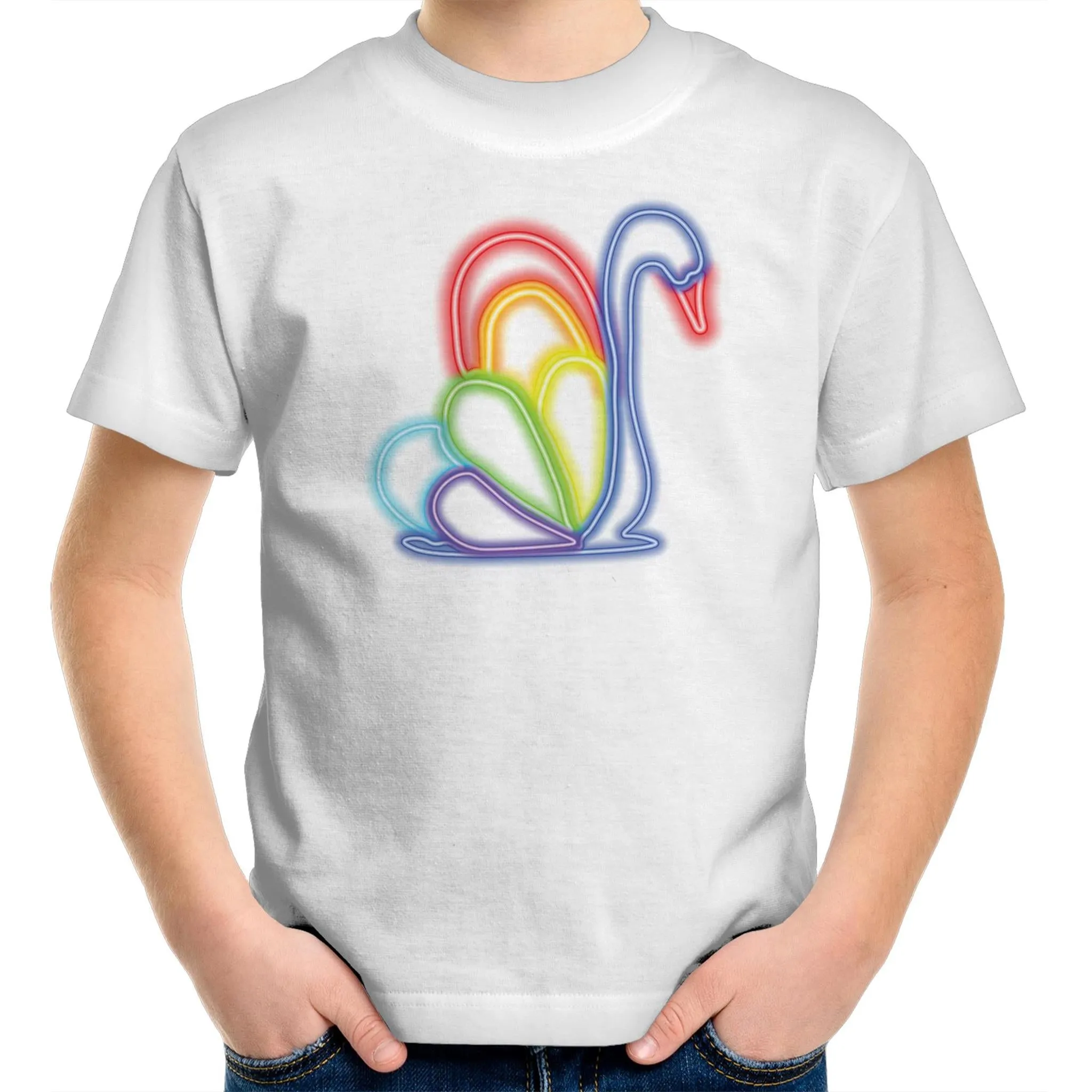 Pride WA Rainbow Neon Kids T-Shirt Unisex (CLB009)