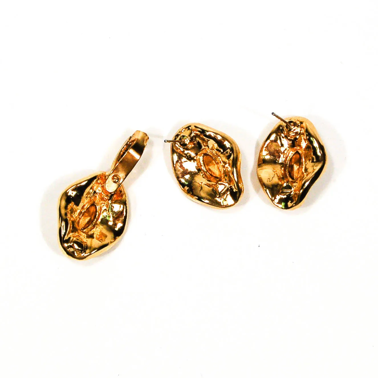 Purple Rhinestone Pendant and Earrings Set