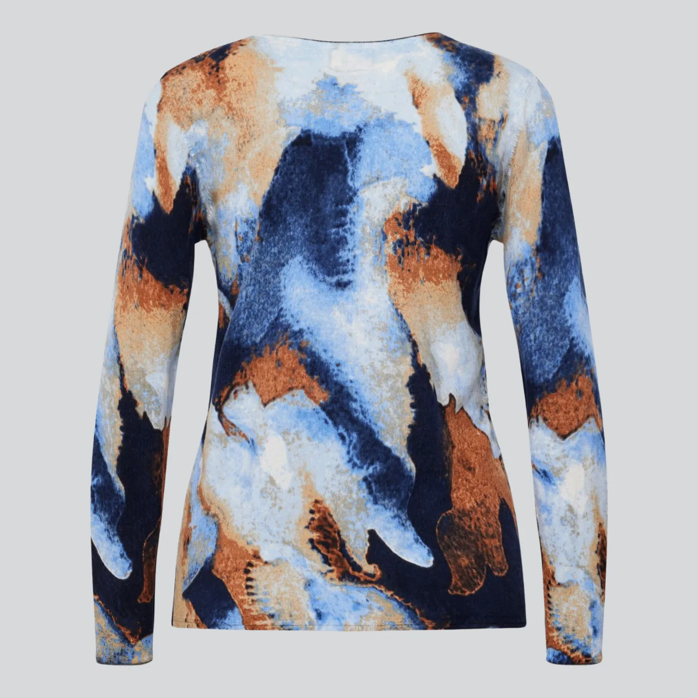 Rabe Abstract Print Sweater With "Beautiful" Rhinestone Detail