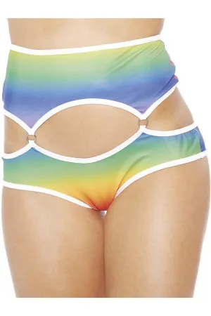 Rainbow Cut Out Short