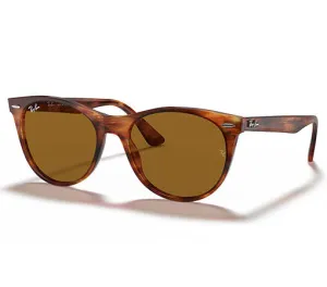 Ray-Ban Wayfarer II Striped Havana W/ B-15 Brown Acetate Unisex Sunglass