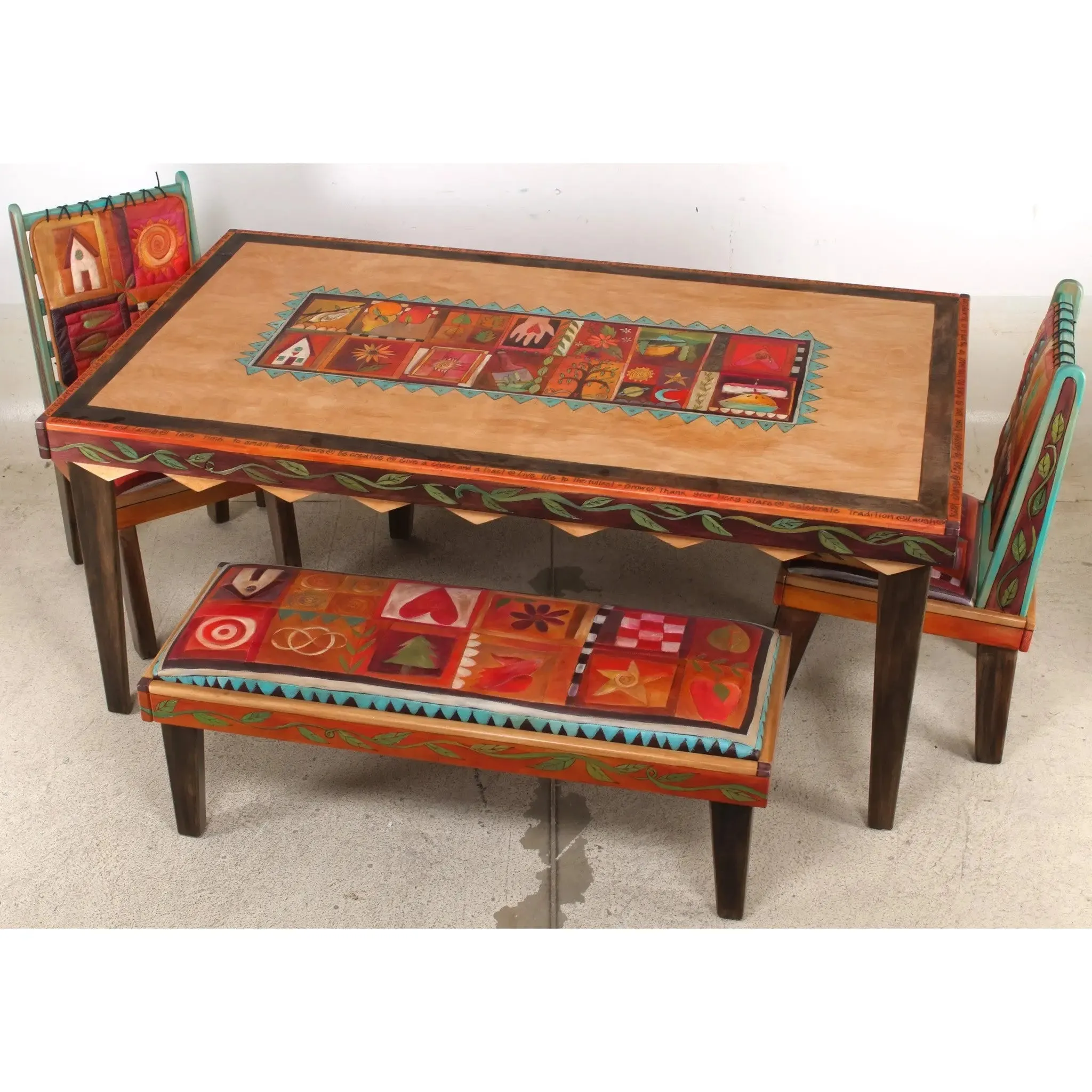 Rectangular Dining Table with Milled Legs by Sticks DIN008, DIN10, DIN017, DIN019-S32541