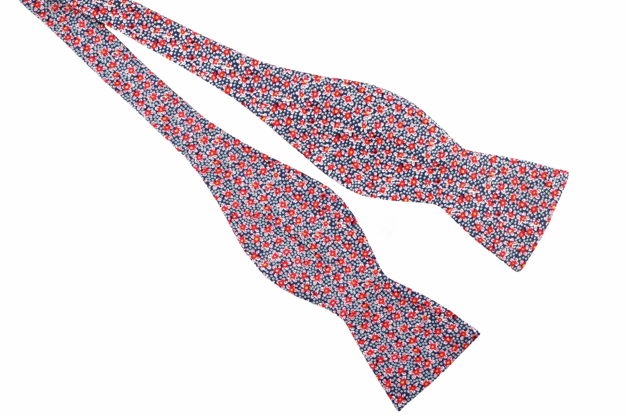 Red Floral Bow Tie