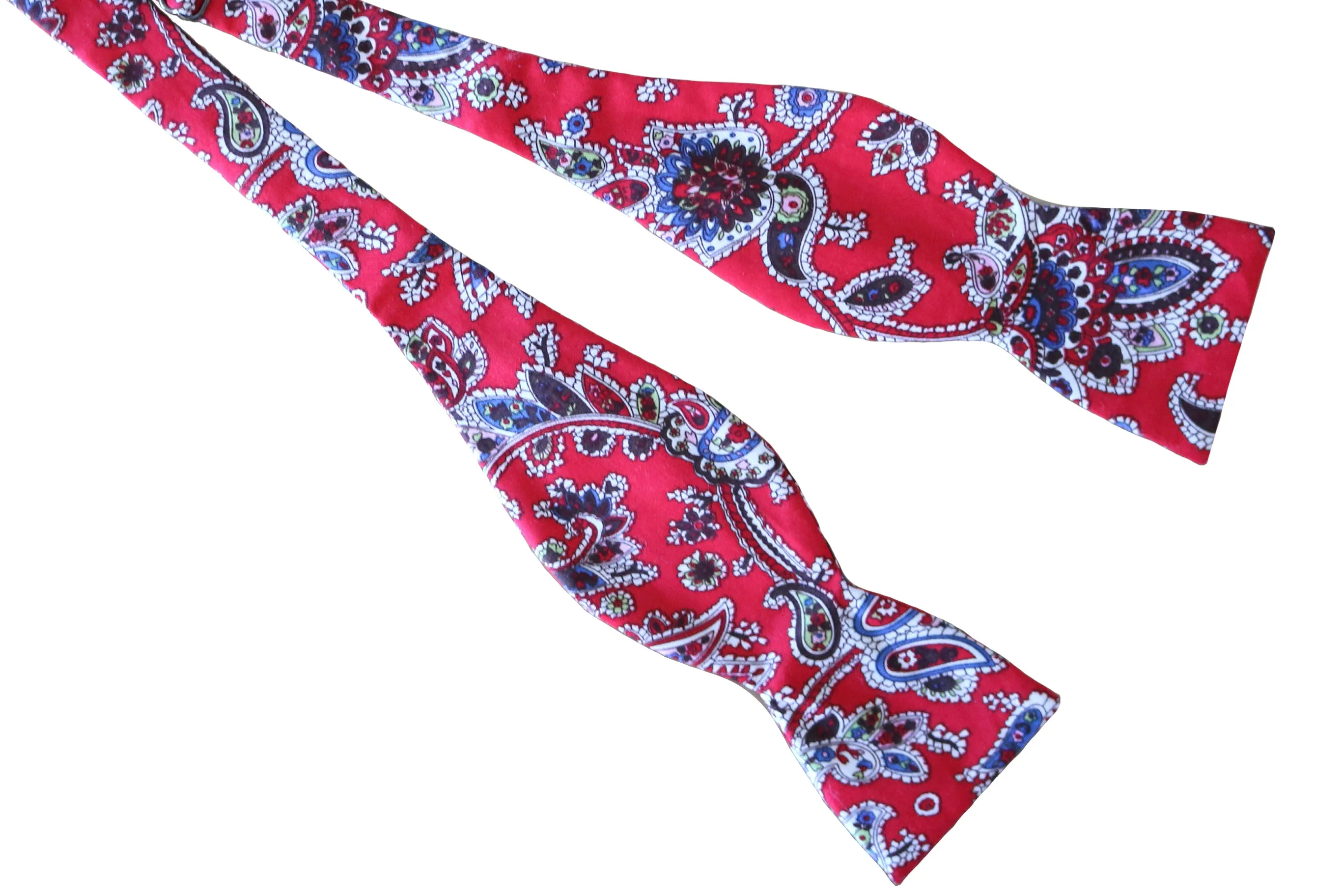 Red Paisley Bow Tie