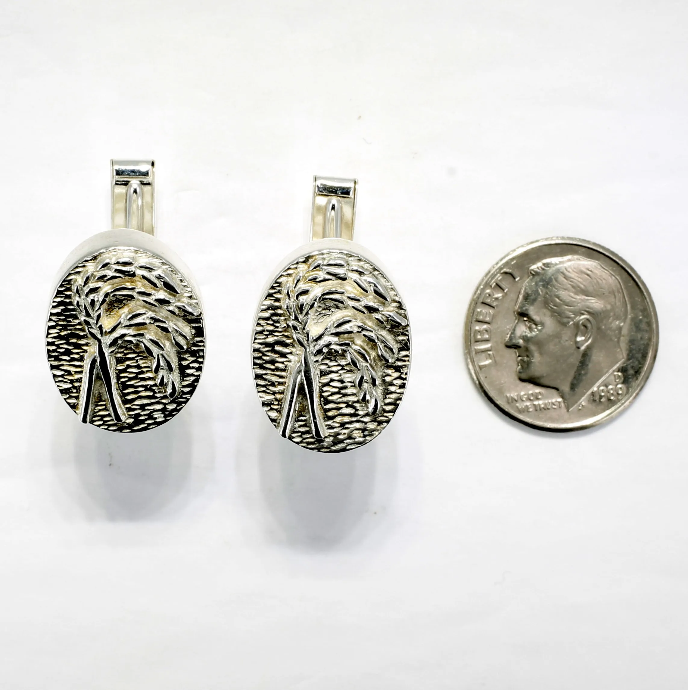 Rice Cuff Links for him with 925 Sterling Silver Heads of Rice