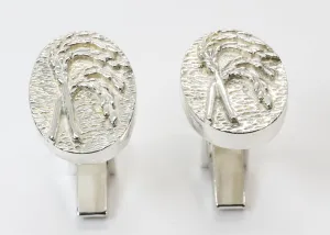 Rice Cuff Links for him with 925 Sterling Silver Heads of Rice