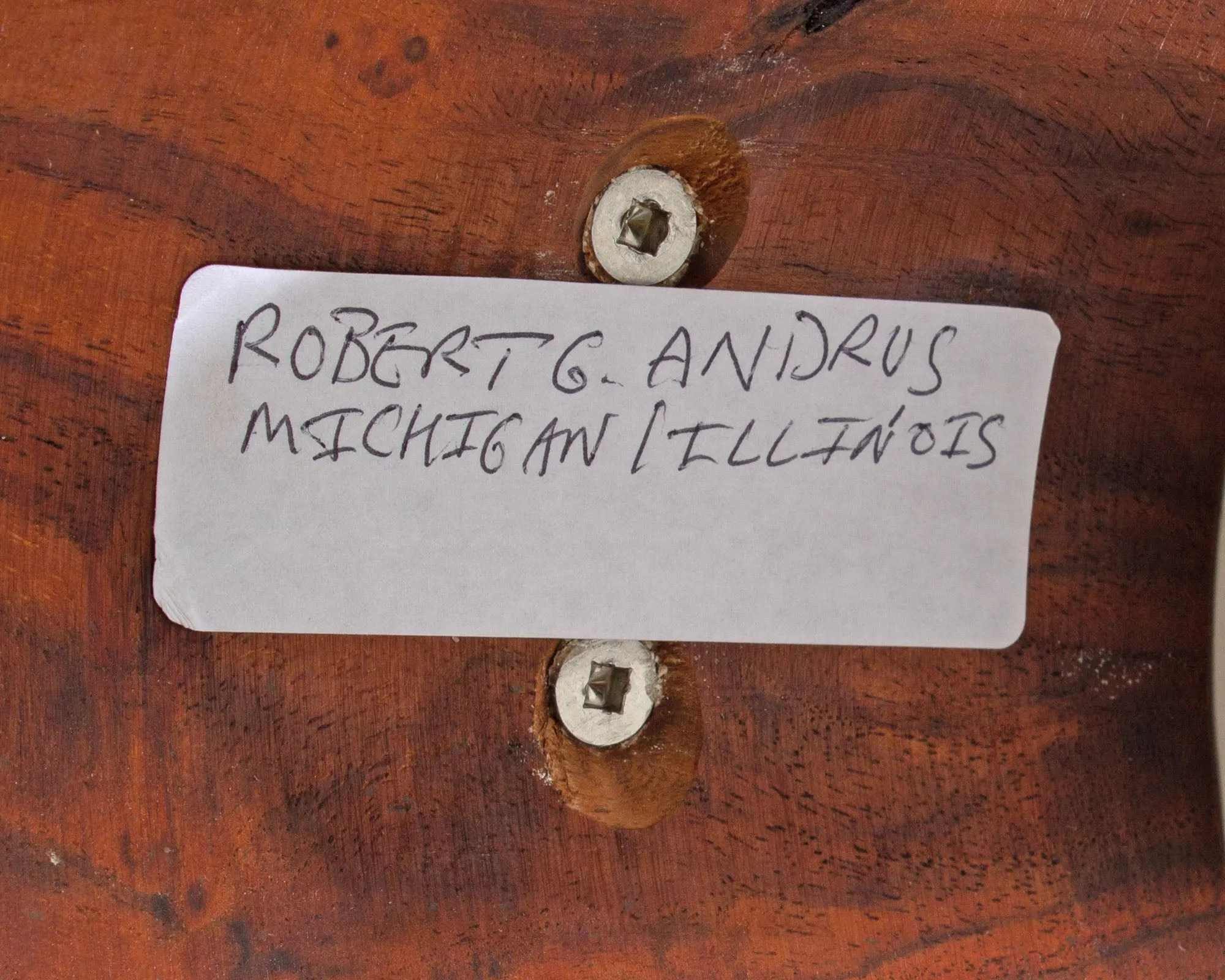 Robert G. Andrus Abstract Wooden Sculpture