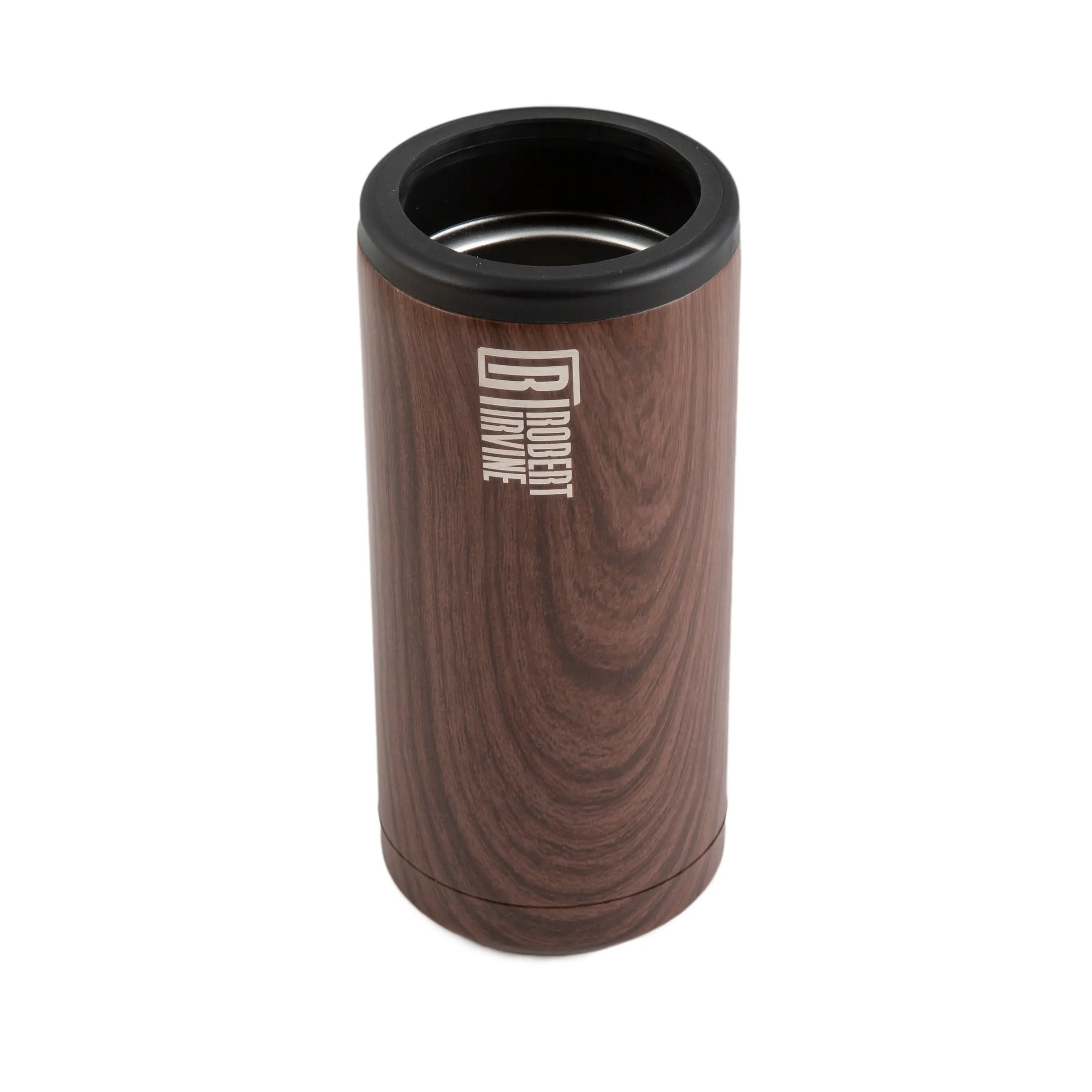 Robert Irvine 12 Oz Wood Slim Coolers, Set Of 2