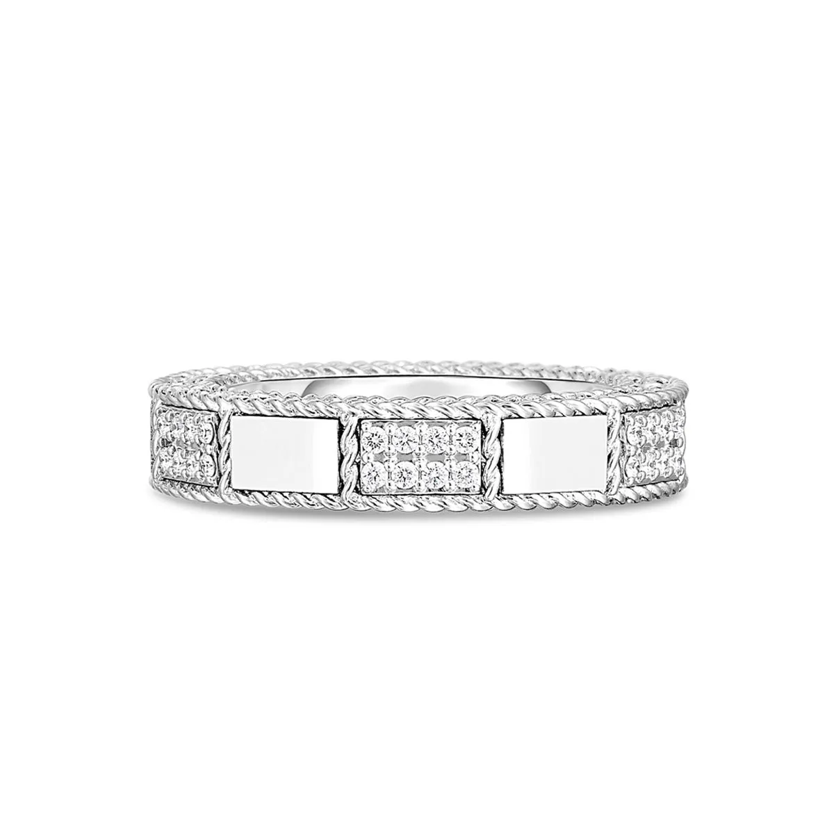 Roberto Coin Mosaic Alternating Diamond Ring