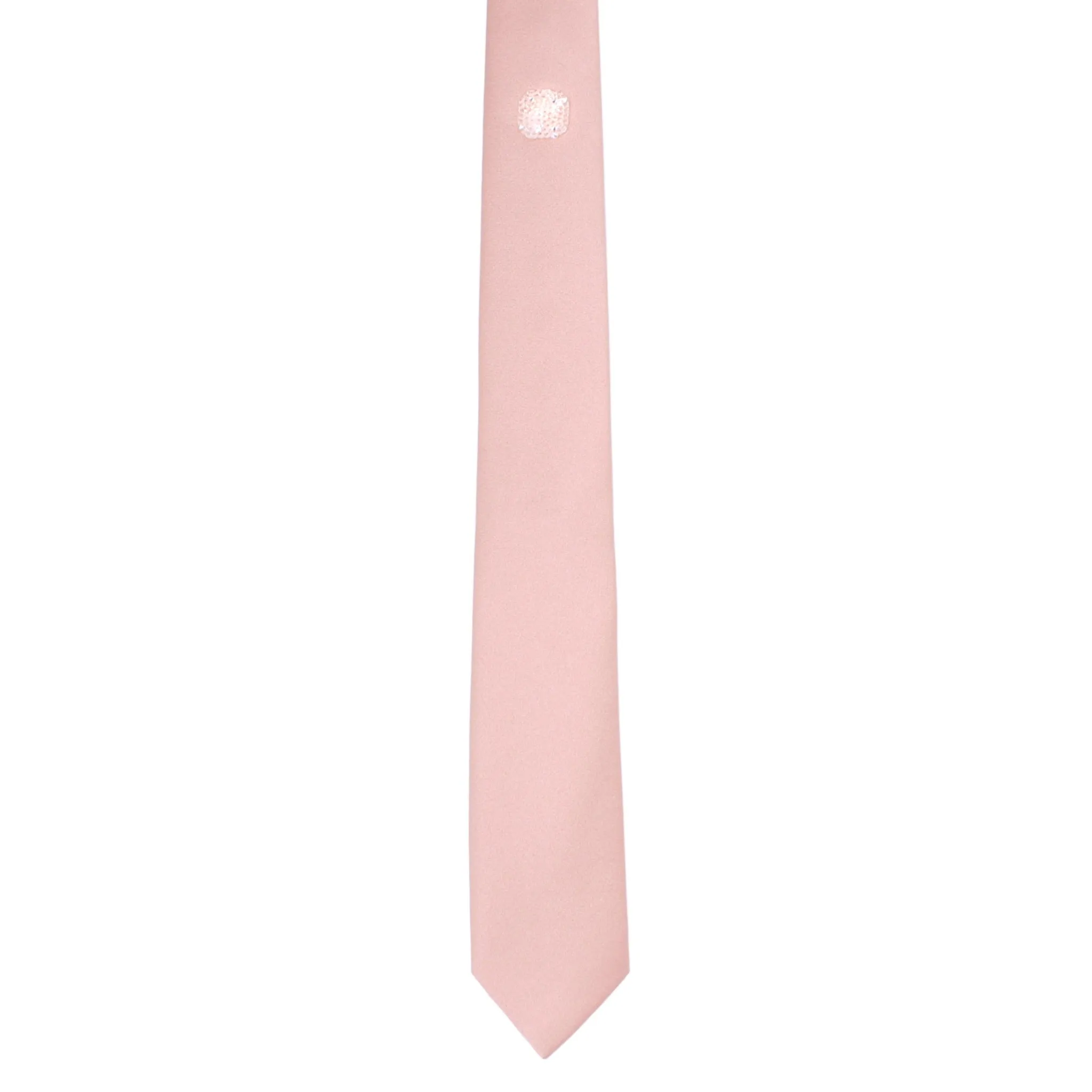 Rose Gold Skinny Tie With Swarovski Crystals