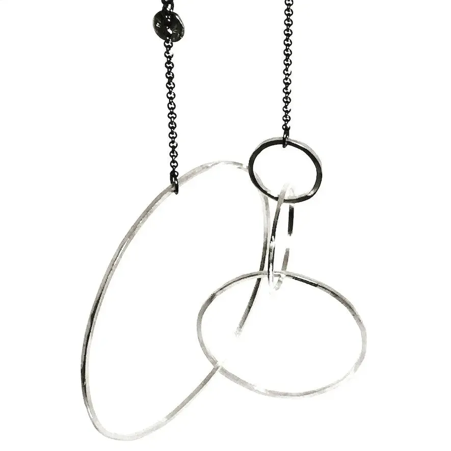 Sacred Circles 14Kt Gold Fill and Sterling Silver Necklace SSN001 by Votive Designs Jewelry