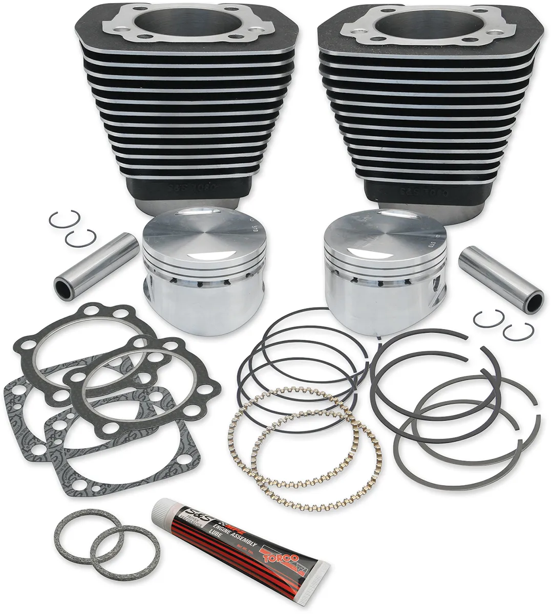 S&S Cycle 91-7702 96in. Big Bore Kit - Black Powder-Coat