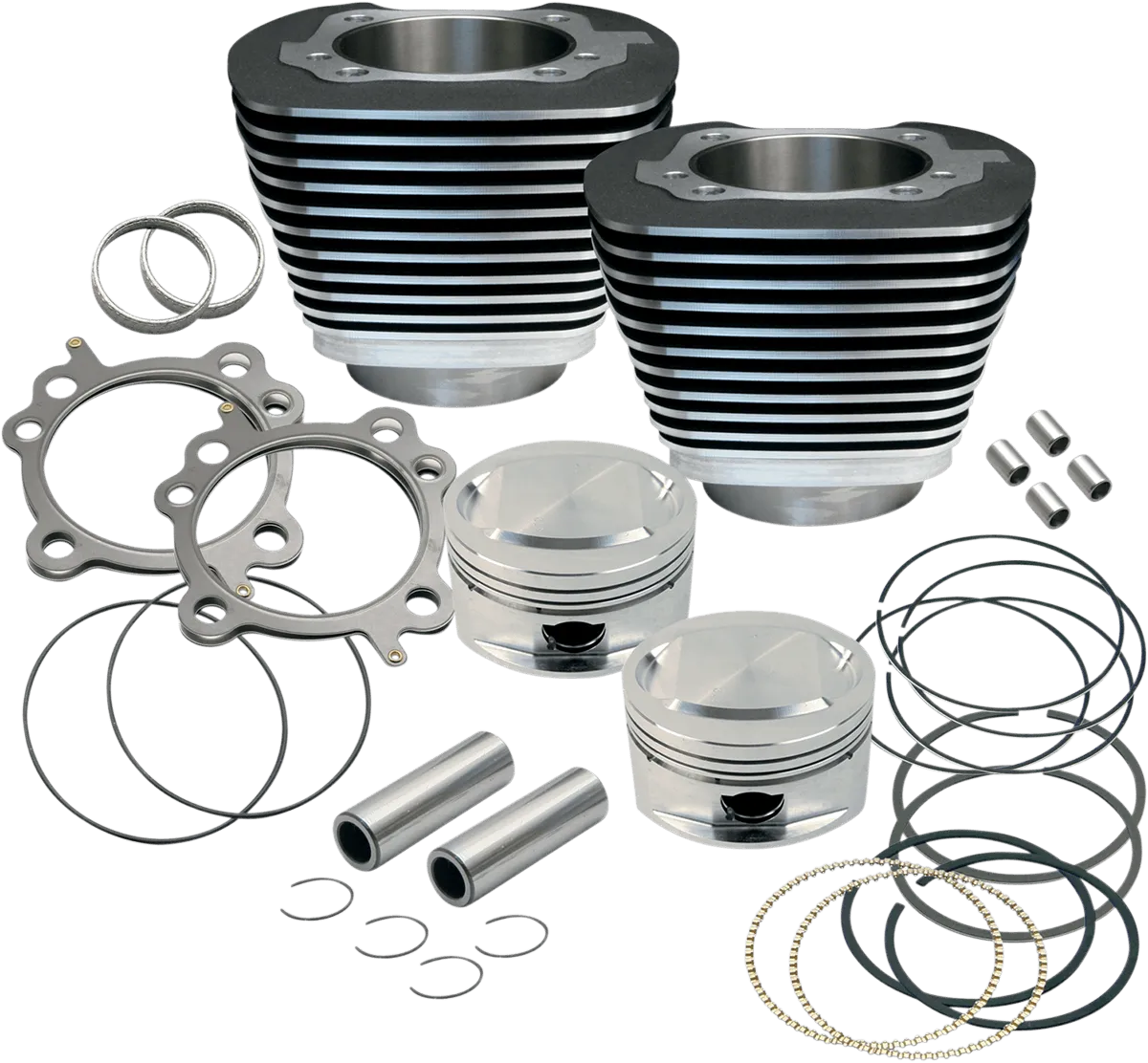 S&S Cycle 910-0204 95in. Big Bore Kit - Black Powder-Coated