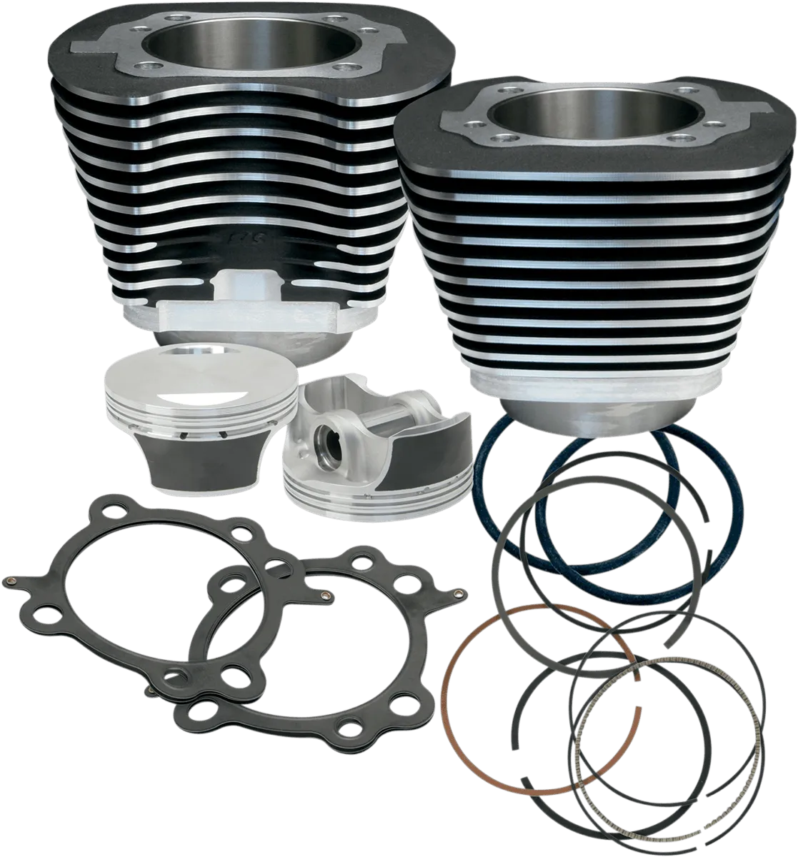 S&S Cycle 910-0205 97in. Big Bore Kit for 88in. Motors - Black Powder-Coat