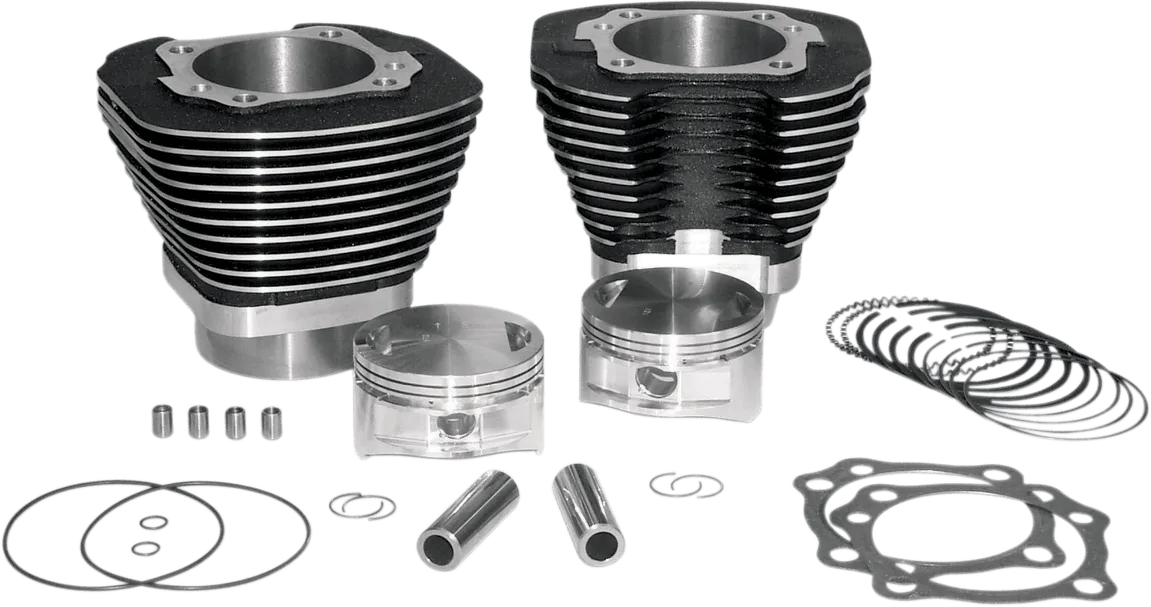 S&S Cycle 910-0205 97in. Big Bore Kit for 88in. Motors - Black Powder-Coat