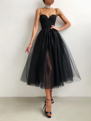Satin Crisscross Backless Lace-up Dress