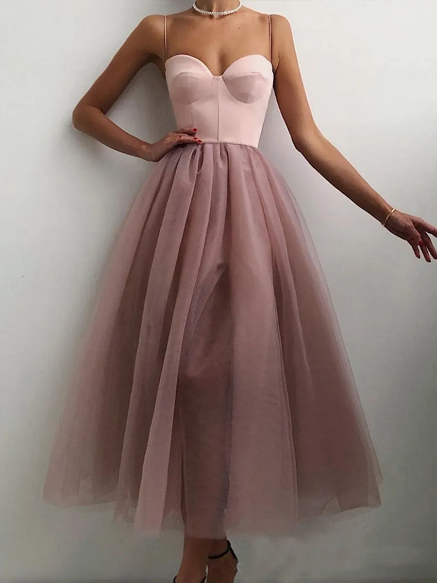 Satin Crisscross Backless Lace-up Dress
