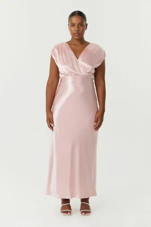 SATIN CROSS OVER GATHER DRESS | FAIRY FLOSS