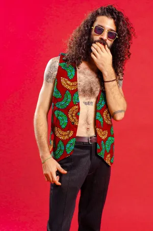 Seed Pod Reversible Mens Festival Waistcoat