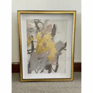 Series I Gold Leaf Abstract Framed Wall Art, 22x28
