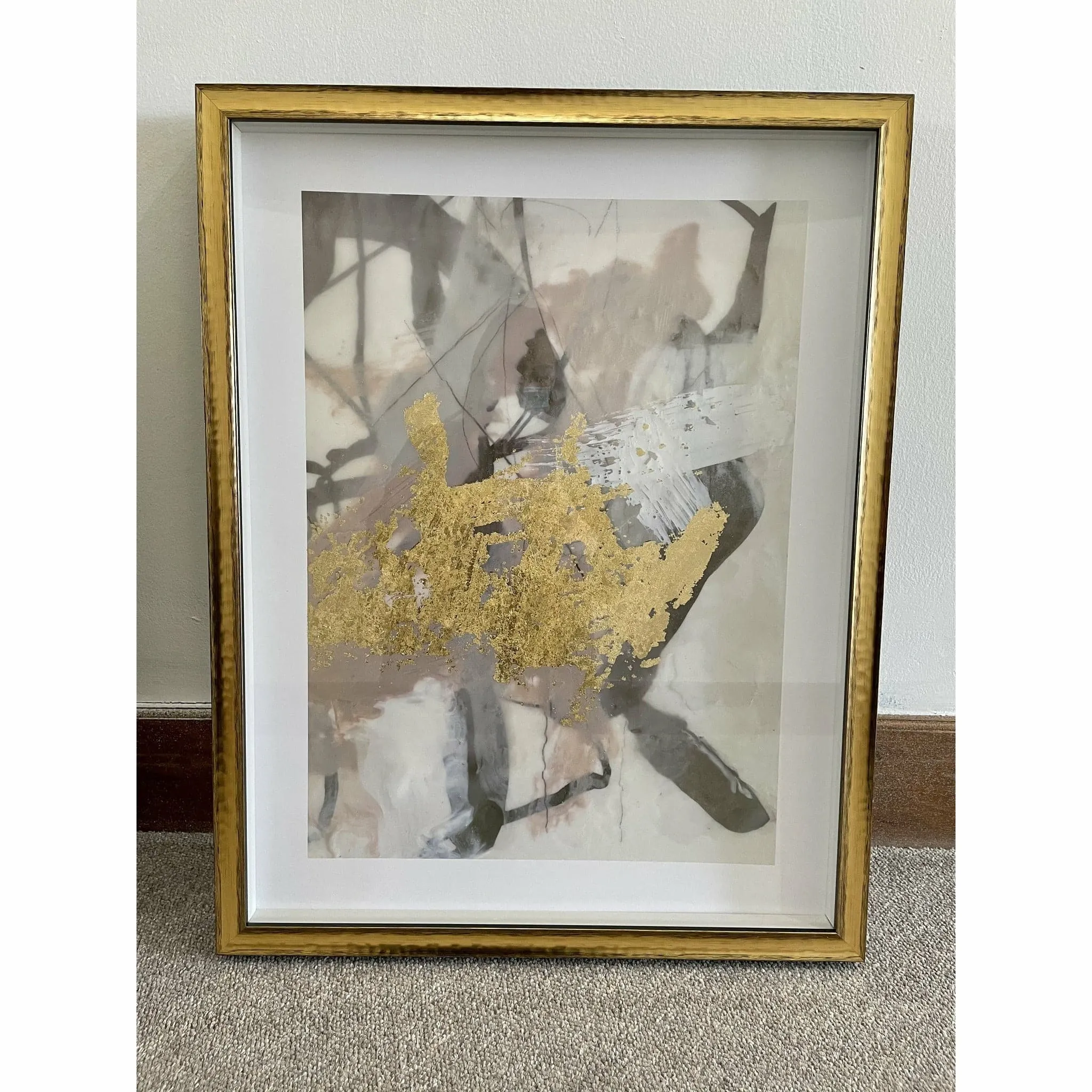 Series II Gold Leaf Abstract Framed Wall Art, 22x28