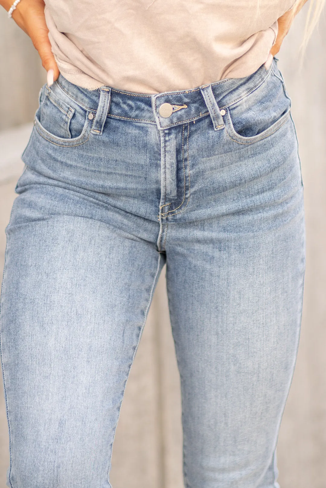 Sharon High Rise Frayed Hem Skinny Jeans Regular & Plus Sizes