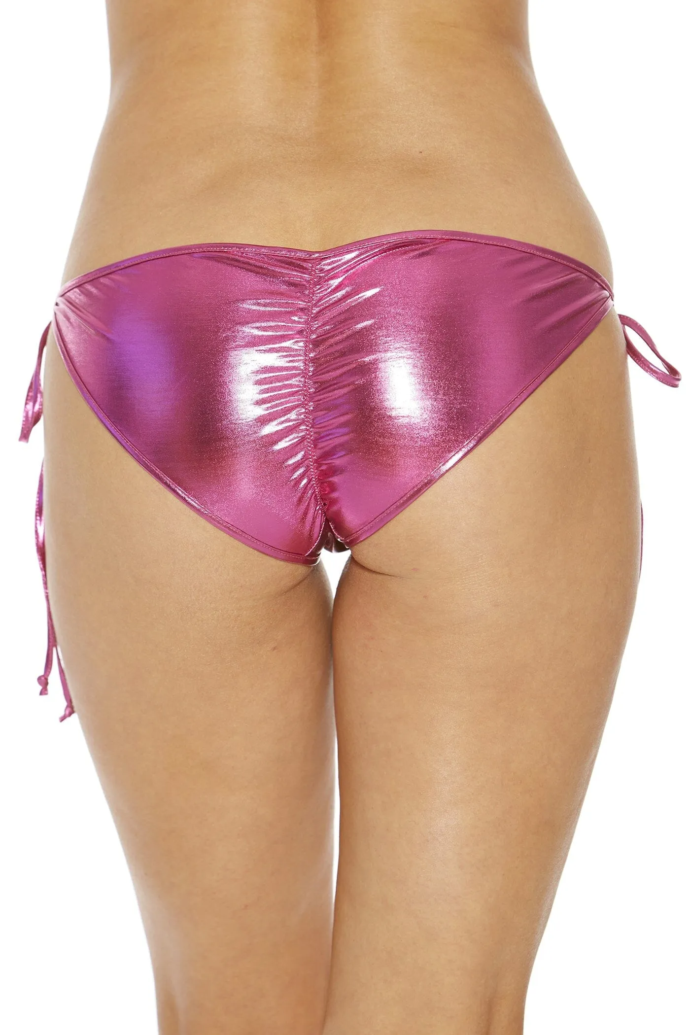 Side Tie Scrunch Back Bikini Bottom