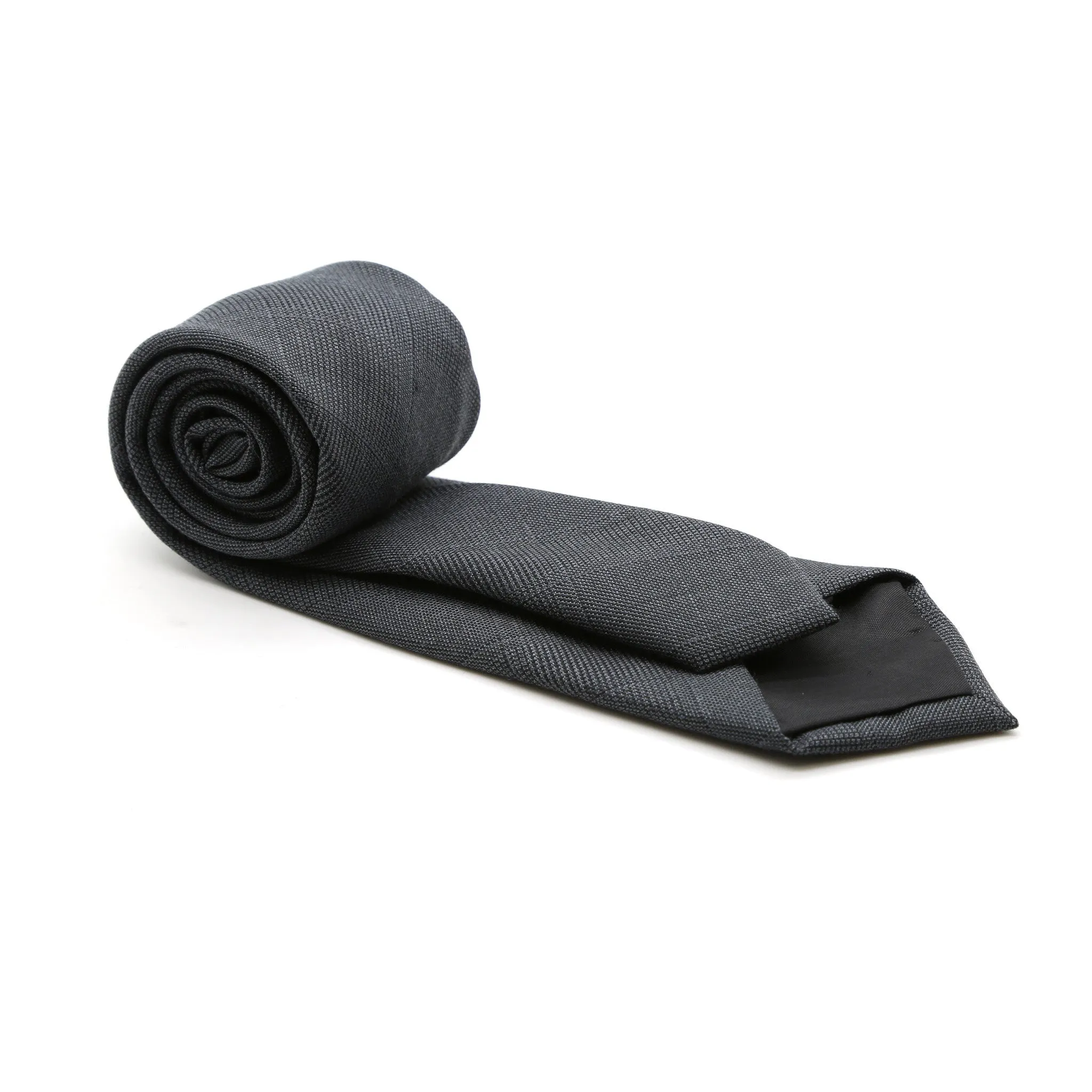 Slim Plaid Grey and Blue  Necktie & Handkerchief