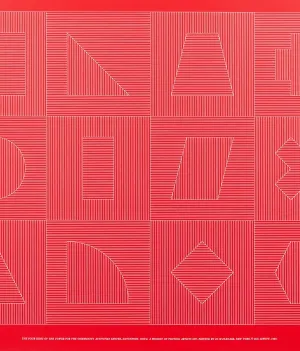 SOL LEWITT "FOUR SIDES OF THE TOWER - RED" SILKSCREEN, 1983