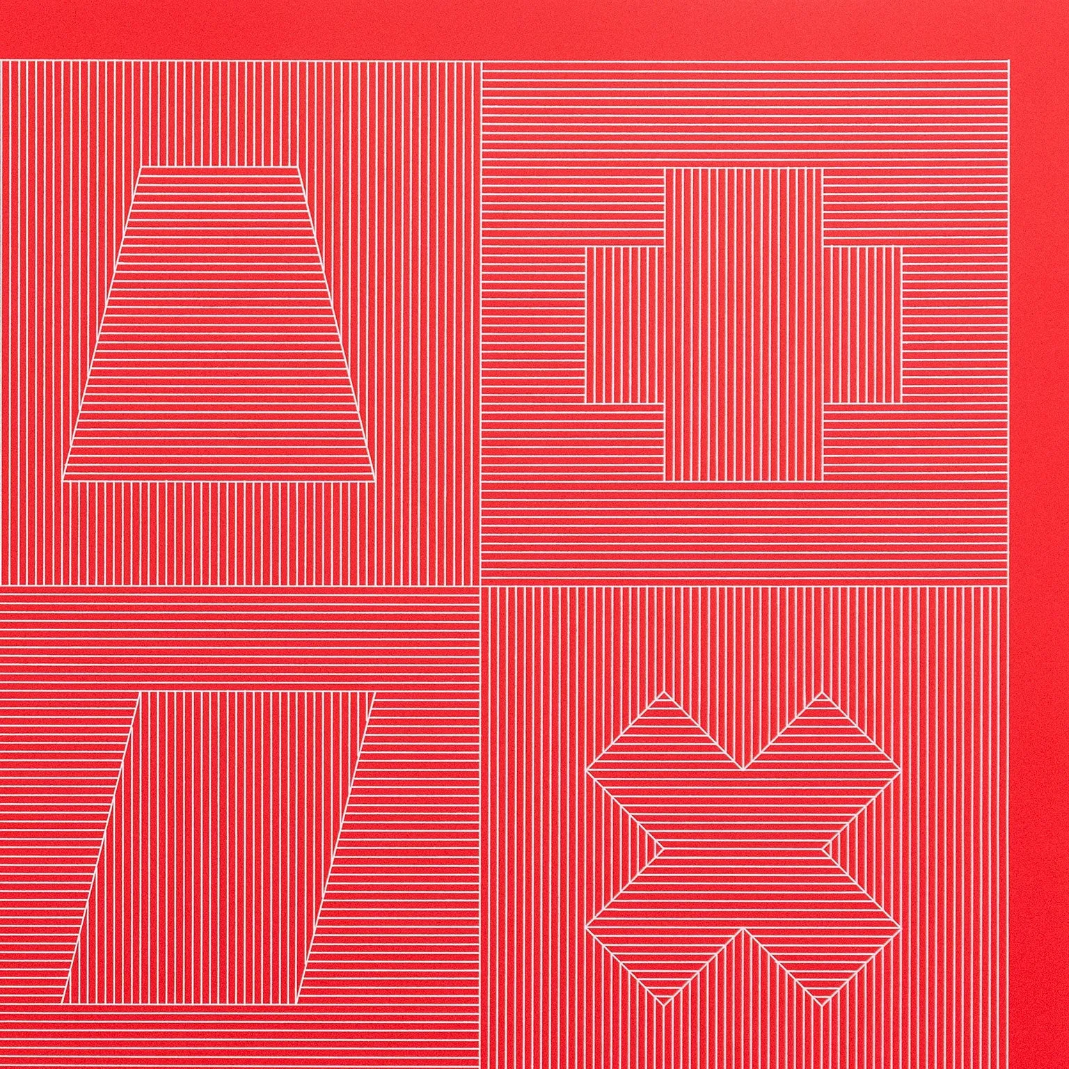 SOL LEWITT "FOUR SIDES OF THE TOWER - RED" SILKSCREEN, 1983