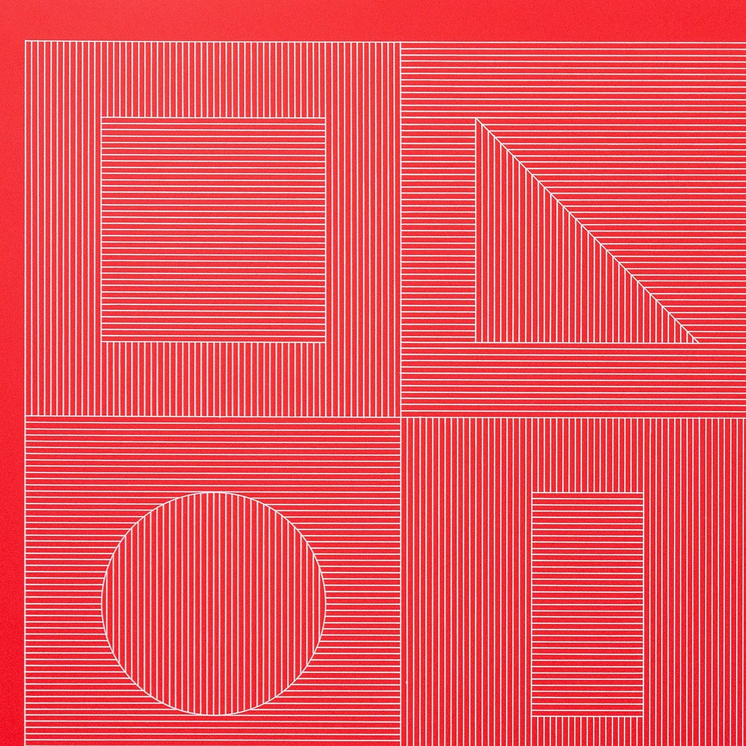 SOL LEWITT "FOUR SIDES OF THE TOWER - RED" SILKSCREEN, 1983