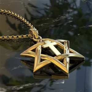 Star of David with Cross Pendant