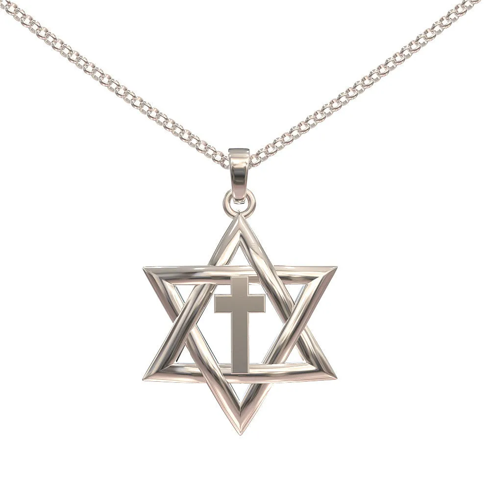 Star of David with Cross Pendant