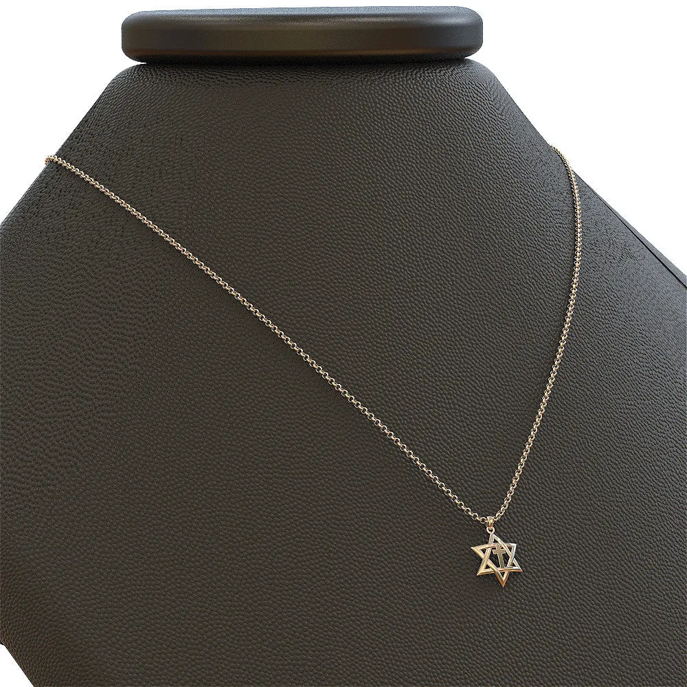 Star of David with Cross Pendant
