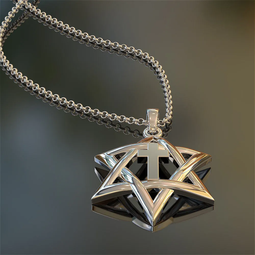 Star of David with Cross Pendant