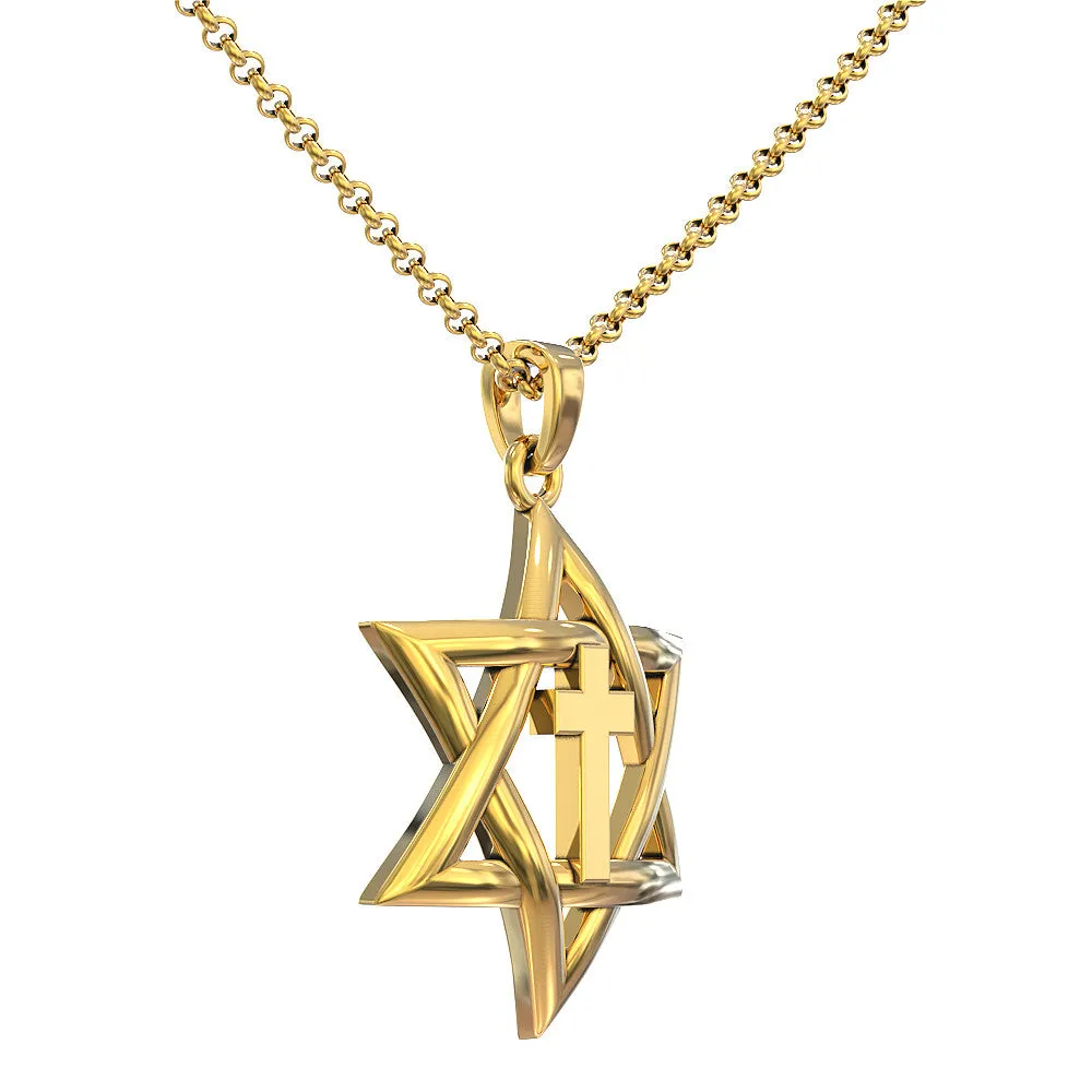 Star of David with Cross Pendant