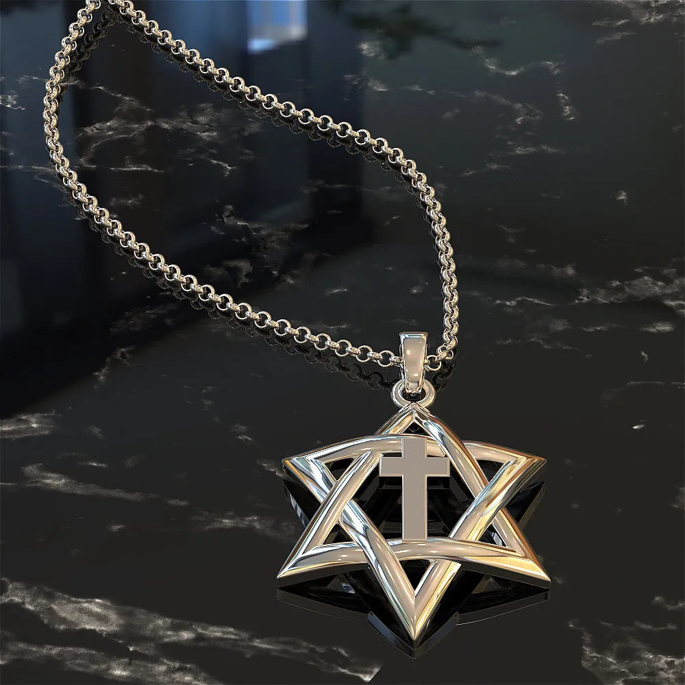 Star of David with Cross Pendant
