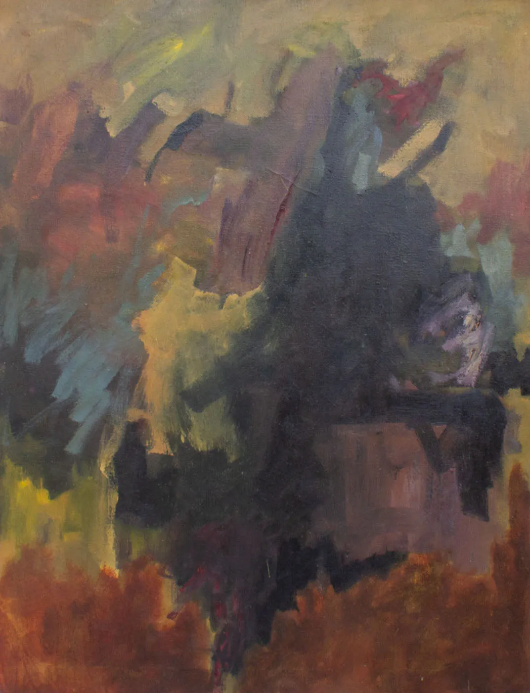 Steve Redman Signed 1965 Oil on Canvas Abstract Painting
