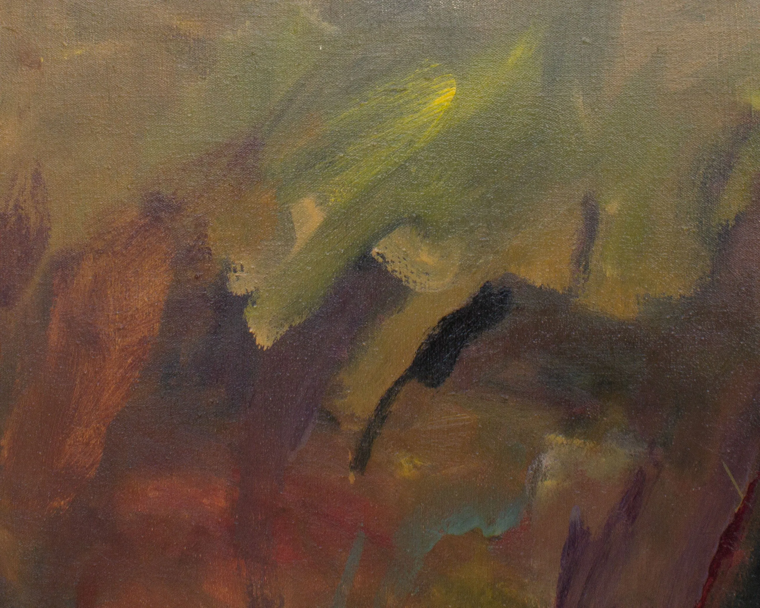 Steve Redman Signed 1965 Oil on Canvas Abstract Painting