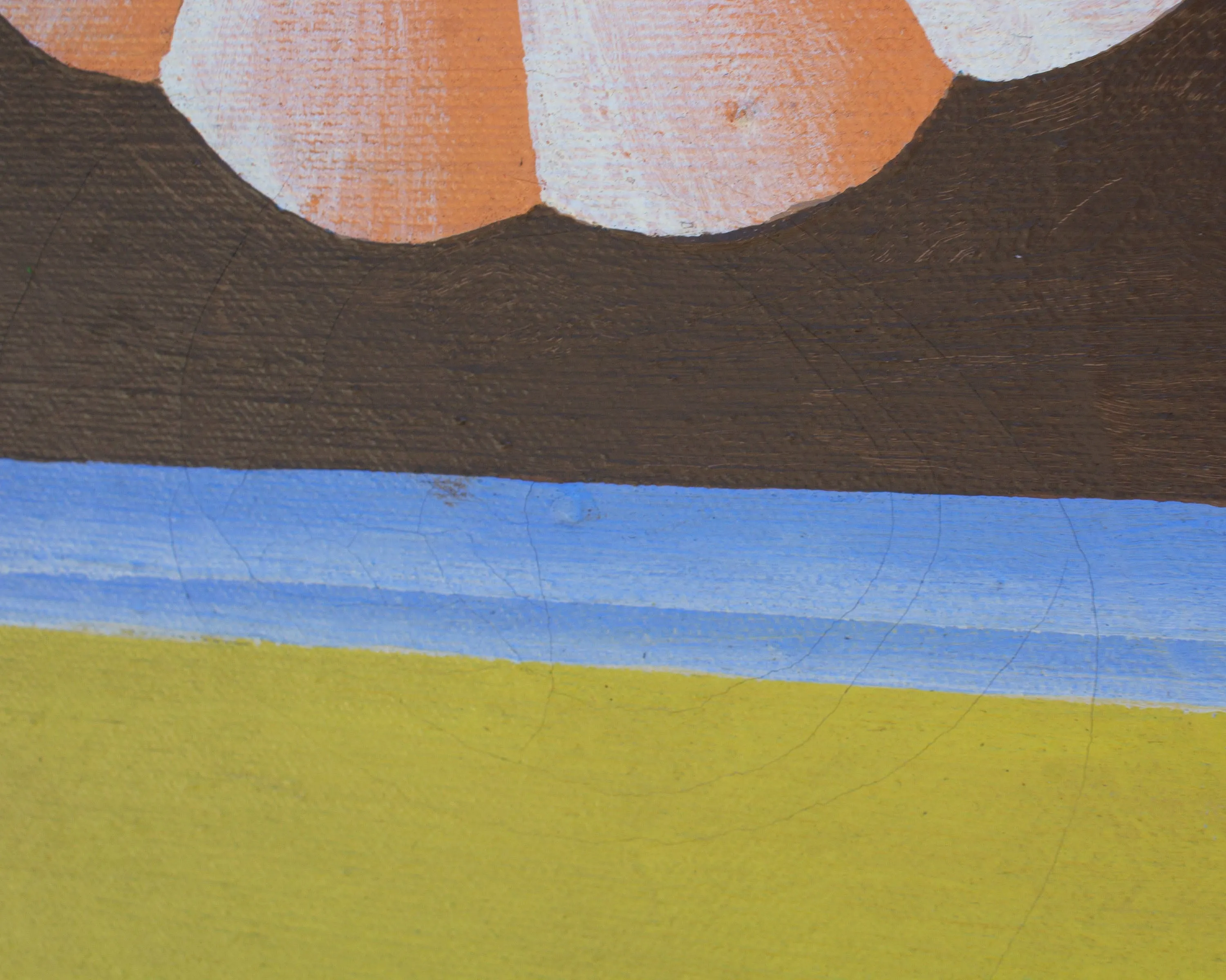 Steve Redman Signed 1968 “Interstate Fabrications” Abstract Oil on Canvas Painting