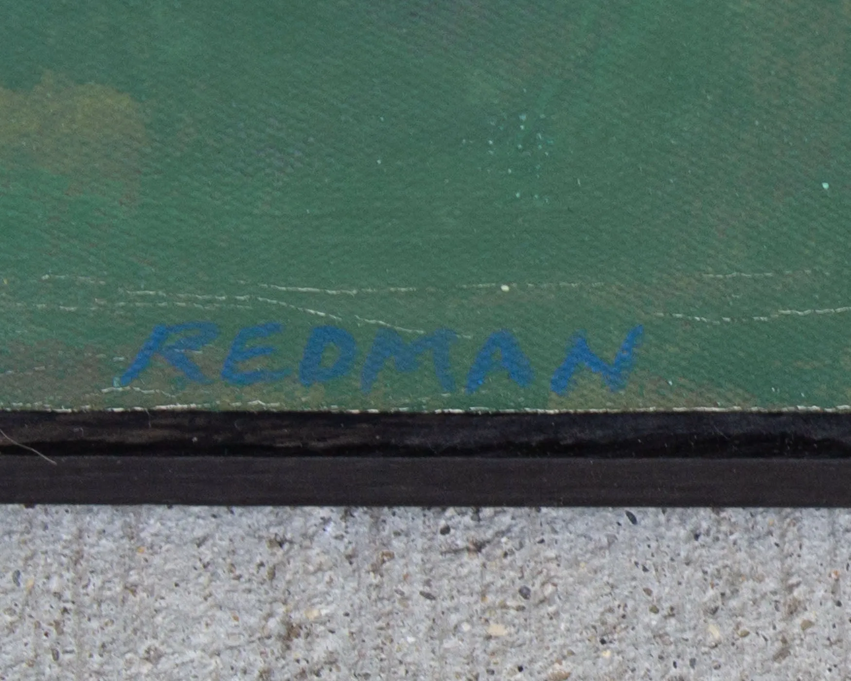 Steve Redman Signed Oil on Canvas Abstract Painting