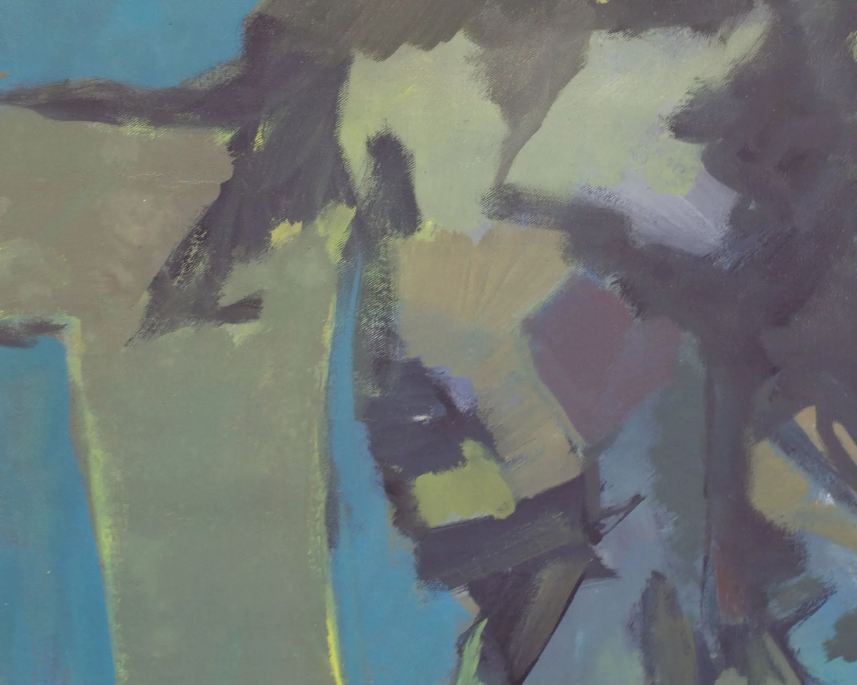 Steve Redman Signed Oil on Canvas Abstract Painting