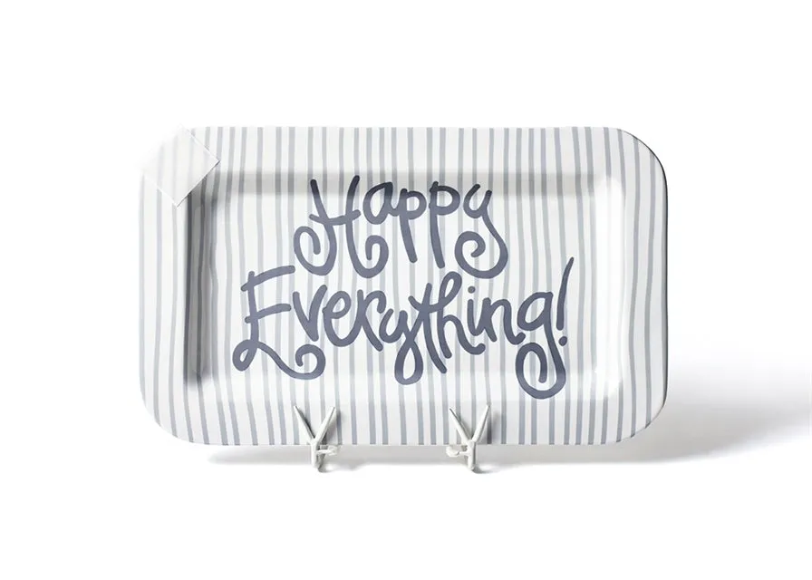 Stone Skinny Stripe Happy Everything Mini Rectangle Platter